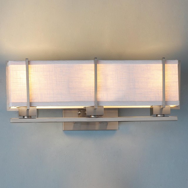 Energy Star Linen Box Shade Bath Vanity Light - Lamp Shades - by Shades of Light